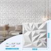 imageArt3d 50Pack 3D Wall Panels for Interior Wall Decor Modern Diamond Textured Accent Wall Paneling for Gaming Living Room TV Wall Background 12 x 12 inch WhiteWhite