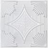 imageArt3d Drop Ceiling Tiles 24x24 in White 24Pack 96 Sqft 3D Wainscoting Panels Glue Up 2x2White