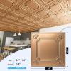 imageArt3d Drop Ceiling Tiles 24x24 in White 24Pack 96 Sqft Wainscoting Panels Glue Up 2x2Bronze
