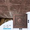 imageArt3d Drop Ceiling Tiles Glue up Ceiling Tiles 2x2 Plastic Sheet in White 24Pack 96 SqftAntique Copper