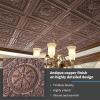 imageArt3d Drop Ceiling Tiles Glue up Ceiling Tiles 2x2 Plastic Sheet in White 24Pack 96 SqftAntique Copper