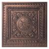 imageArt3d Drop Ceiling Tiles Glue up Ceiling Tiles 2x2 Plastic Sheet in White 24Pack 96 SqftAntique Copper