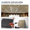 imageArt3d Drop Ceiling Tiles Glue up Ceiling Tiles 2x2 Plastic Sheet in White 24Pack 96 SqftAntique Gold