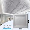 imageArt3d PVC Ceiling Tiles 2x2 Plastic Sheet in Black 24PackBrushed Silver
