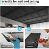 imageArt3d PVC Ceiling Tiles 2x2 Plastic Sheet in White 24PackRectangular Black