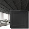 imageArt3d 24Pack 24x24 Inch PVC Waterproof Drop Ceiling Tiles for Home Dcor  2x2 ft 3D Modern Ceiling Panel for Suspended Grid WhiteBlack