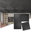 imageArt3d 24Pack Drop Ceiling Tiles 2x2 FT PVC 3D Textured Panels for Interior Wall Decor Living Room Bedroom Office 24x24 Inch WhiteBlack