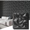 imageArt3d 50Pack 3D Wall Panels for Interior Wall Decor Modern Diamond Textured Accent Wall Paneling for Gaming Living Room TV Wall Background 12 x 12 inch WhiteBlack