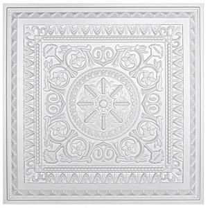 imageArt3d Drop Ceiling Tiles Glue up Ceiling Tiles 2x2 Plastic Sheet in Black 12Pack 48 SqftWhite