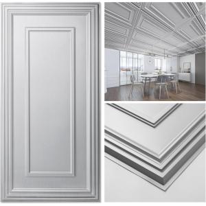 imageArt3d PVC Ceiling Tiles 2x2 Plastic Sheet in Black 24PackSilver