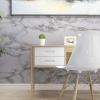 imageArt3d SelfAdhesive Grey Marble Wallpaper Matt 173quotx200quotWhite Marble