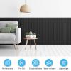 imageArt3d Wainscoting Wall Panel Kit 378quot Tall Beadboard Panels for Walls Polystyrene Board and Batten Wall Panel Kit Easy DIY Decorative Trim for Living Room Kitchen Bedroom  Covers 31 SqFtMatte Black