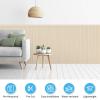 imageArt3d Wainscoting Wall Panel Kit 378quot Tall Beadboard Panels for Walls Polystyrene Board and Batten Wall Panel Kit Easy DIY Decorative Trim for Living Room Kitchen Bedroom  Covers 31 SqFtWhite Ash