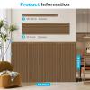 imageArt3d Wainscoting Wall Panel Kit 378quot Tall Beadboard Panels for Walls Polystyrene Board and Batten Wall Panel Kit Easy DIY Decorative Trim for Living Room Kitchen Bedroom  Covers 31 SqFtTeak