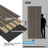 imageArt3d 2 Pack 945 x 24 inch Wood Slat Acoustic Panels for Wall ampamp Ceiling  31 sqft 3D Fluted Sound Absorbing Panel with Wood Finish WalnutBrown Walnut