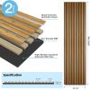 imageArt3d 2 Pack 945 x 24 inch Wood Slat Acoustic Panels for Wall ampamp Ceiling  31 sqft 3D Fluted Sound Absorbing Panel with Wood Finish WalnutTeak