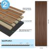 imageArt3d 2 Pack 945 x 24 inch Wood Slat Acoustic Panels for Wall ampamp Ceiling  31 sqft 3D Fluted Sound Absorbing Panel with Wood Finish WalnutWalnut