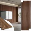 imageArt3d 2 Pack 945 x 24 inch Wood Slat Acoustic Panels for Wall ampamp Ceiling  31 sqft 3D Fluted Sound Absorbing Panel with Wood Finish WalnutWalnut