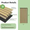 imageArt3d 4Pack 12quot x 93quot Soundproof Wood Slat Panels 31 sqft Acoustic Wall Panels 3D Wall Panels with Wood Slat Design Decorative Wood Wall Panel for Accent WallsGrey OakOak