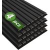 imageArt3d 4Pack 12quot x 93quot Soundproof Wood Slat Panels 31 sqft Acoustic Wall Panels 3D Wall Panels with Wood Slat Design Decorative Wood Wall Panel for Accent WallsGrey OakGrey Oak