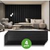 imageArt3d 4Pack 12quot x 93quot Soundproof Wood Slat Panels 31 sqft Acoustic Wall Panels 3D Wall Panels with Wood Slat Design Decorative Wood Wall Panel for Accent WallsGrey OakGrey Oak