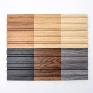imageArt3d 6Pieces Wood Slat Panels for Stylish Interior Decor and Ceiling Decoration MDF 3D Textured Panel for Ceiling and WallSize 946 x 74 inWalnutSample