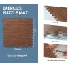 image:imageArt3d 48 SqFt Eva Puzzle Exercise Mats 24x24 x 12 Thick Foam Interlocking Tiles for Flooring Workout Gym Equipments Pack of 12 Dark WalnutDark Walnut  12 Tiles  48 Sq Ft  12 Inch