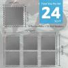 image:imageArt3d 48 SqFt Eva Puzzle Exercise Mats 24x24 x 12 Thick Foam Interlocking Tiles for Flooring Workout Gym Equipments Pack of 12 Dark WalnutGrey  6 Tiles  24 Sq Ft  12 Inch