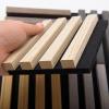 image:imageArt3d 4Pack 108 x 12 Acoustic Wood Panels for Wall Soundproof Wood Slat Panel for Wall and Ceiling 3D Fluted Sound Absorbing Paneling for Interior Wall Decor Living Room Bedroom  TeakSample