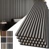 image:imageArt3d 4Pack 108 x 12 Acoustic Wood Panels for Wall Soundproof Wood Slat Panel for Wall and Ceiling 3D Fluted Sound Absorbing Paneling for Interior Wall Decor Living Room Bedroom  TeakSmoky Oak