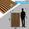 image:imageArt3d 4Pack 108 x 12 Acoustic Wood Panels for Wall Soundproof Wood Slat Panel for Wall and Ceiling 3D Fluted Sound Absorbing Paneling for Interior Wall Decor Living Room Bedroom  TeakTeak
