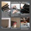 image:imageArt3d 4Pack 108 x 12 Acoustic Wood Panels for Wall Soundproof Wood Slat Panel for Wall and Ceiling 3D Fluted Sound Absorbing Paneling for Interior Wall Decor Living Room Bedroom  TeakBlackwood