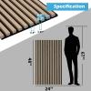 image:imageArt3d 4Pack 108 x 12 Acoustic Wood Panels for Wall Soundproof Wood Slat Panel for Wall and Ceiling 3D Fluted Sound Absorbing Paneling for Interior Wall Decor Living Room Bedroom  TeakPeach