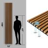 image:imageArt3d 4Pack 108 x 12 Acoustic Wood Panels for Wall Soundproof Wood Slat Panel for Wall and Ceiling 3D Fluted Sound Absorbing Paneling for Interior Wall Decor Living Room Bedroom  TeakTeak