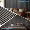 image:imageArt3d 4Pack 108 x 12 Acoustic Wood Panels for Wall Soundproof Wood Slat Panel for Wall and Ceiling 3D Fluted Sound Absorbing Paneling for Interior Wall Decor Living Room Bedroom  TeakSmoky Oak