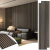 image:imageArt3d 4Pack 108 x 12 Acoustic Wood Panels for Wall Soundproof Wood Slat Panel for Wall and Ceiling 3D Fluted Sound Absorbing Paneling for Interior Wall Decor Living Room Bedroom  TeakAmerican Walnut
