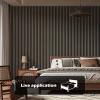 image:imageArt3d 4Pack 108 x 12 Acoustic Wood Panels for Wall Soundproof Wood Slat Panel for Wall and Ceiling 3D Fluted Sound Absorbing Paneling for Interior Wall Decor Living Room Bedroom  TeakAmerican Walnut
