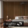 image:imageArt3d 4Pack 108 x 12 Acoustic Wood Panels for Wall Soundproof Wood Slat Panel for Wall and Ceiling 3D Fluted Sound Absorbing Paneling for Interior Wall Decor Living Room Bedroom  TeakTeak