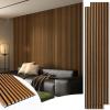 image:imageArt3d 4Pack 108 x 12 Acoustic Wood Panels for Wall Soundproof Wood Slat Panel for Wall and Ceiling 3D Fluted Sound Absorbing Paneling for Interior Wall Decor Living Room Bedroom  TeakTeak
