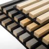 image:imageArt3d 4Pack 108 x 12 Acoustic Wood Panels for Wall Soundproof Wood Slat Panel for Wall and Ceiling 3D Fluted Sound Absorbing Paneling for Interior Wall Decor Living Room Bedroom  TeakSample