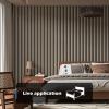 image:imageArt3d 4Pack 108 x 12 Acoustic Wood Panels for Wall Soundproof Wood Slat Panel for Wall and Ceiling 3D Fluted Sound Absorbing Paneling for Interior Wall Decor Living Room Bedroom  TeakOak