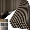 image:imageArt3d 4Pack 108 x 12 Acoustic Wood Panels for Wall Soundproof Wood Slat Panel for Wall and Ceiling 3D Fluted Sound Absorbing Paneling for Interior Wall Decor Living Room Bedroom  TeakAmerican Walnut