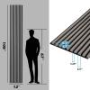 image:imageArt3d 4Pack 108 x 12 Acoustic Wood Panels for Wall Soundproof Wood Slat Panel for Wall and Ceiling 3D Fluted Sound Absorbing Paneling for Interior Wall Decor Living Room Bedroom  TeakSmoky Oak