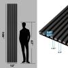 image:imageArt3d 4Pack 108 x 12 Acoustic Wood Panels for Wall Soundproof Wood Slat Panel for Wall and Ceiling 3D Fluted Sound Absorbing Paneling for Interior Wall Decor Living Room Bedroom  TeakBlackwood