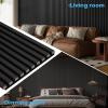image:imageArt3d 4Pack 108 x 12 Acoustic Wood Panels for Wall Soundproof Wood Slat Panel for Wall and Ceiling 3D Fluted Sound Absorbing Paneling for Interior Wall Decor Living Room Bedroom  TeakBlackwood