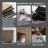 image:imageArt3d 4Pack 108 x 12 Acoustic Wood Panels for Wall Soundproof Wood Slat Panel for Wall and Ceiling 3D Fluted Sound Absorbing Paneling for Interior Wall Decor Living Room Bedroom  TeakTeak