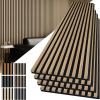 image:imageArt3d 4Pack 108 x 12 Acoustic Wood Panels for Wall Soundproof Wood Slat Panel for Wall and Ceiling 3D Fluted Sound Absorbing Paneling for Interior Wall Decor Living Room Bedroom  TeakPeach