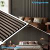 image:imageArt3d 4Pack 108 x 12 Acoustic Wood Panels for Wall Soundproof Wood Slat Panel for Wall and Ceiling 3D Fluted Sound Absorbing Paneling for Interior Wall Decor Living Room Bedroom  TeakAmerican Walnut