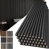image:imageArt3d 4Pack 108 x 12 Acoustic Wood Panels for Wall Soundproof Wood Slat Panel for Wall and Ceiling 3D Fluted Sound Absorbing Paneling for Interior Wall Decor Living Room Bedroom  TeakBlackwood