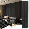 image:imageArt3d 4Pack 108 x 12 Acoustic Wood Panels for Wall Soundproof Wood Slat Panel for Wall and Ceiling 3D Fluted Sound Absorbing Paneling for Interior Wall Decor Living Room Bedroom  TeakBlackwood